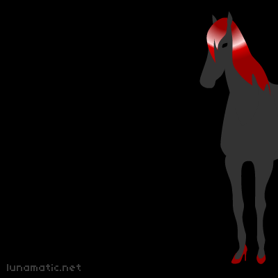 Horse in red pumps